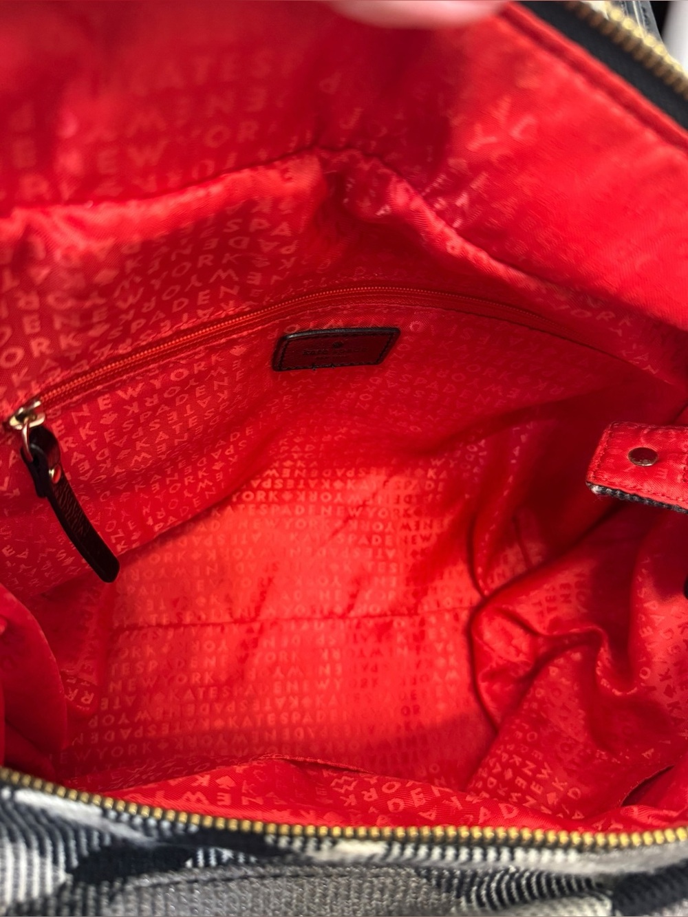 kate spade Black and Gray Plaid Shoulder Bag - Picture 8 of 13